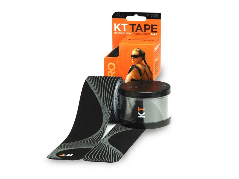 KT TAPE PRO Neon Precut (předsekaná) - 4,9 m - černá