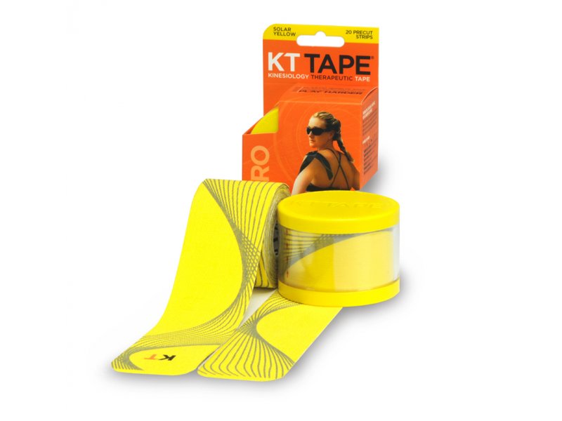 KT TAPE PRO Neon Precut (předsekaná) - 4,9 m - žlutá