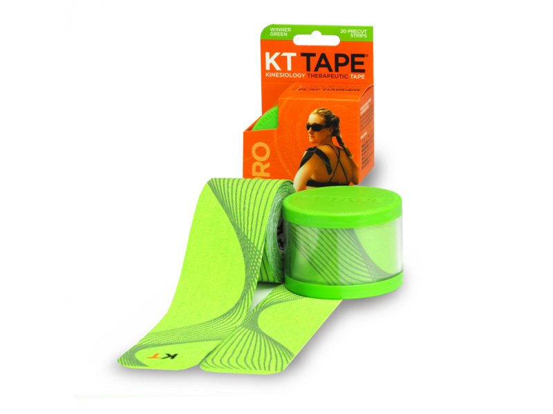 KT TAPE PRO Neon Precut (předsekaná) - 4,9 m - zelená